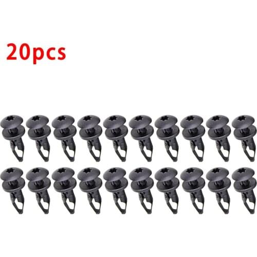 Black Nylon 20pcs Door Trim Panel Clip Push Type Retainer FOR DODGE RAM 1500 2500 3500 Trim Panel Clips