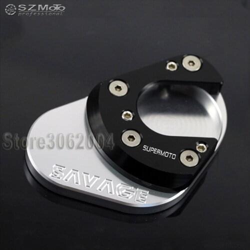 For KTM 990 950 690 Supermoto 990Supermoto 950Supermoto Motorcycle CNC Side Kickstand Stand Extension Support Plate With Logo