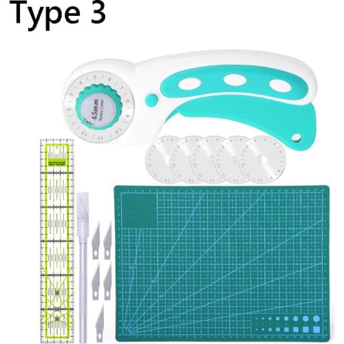 Nonvor Rotary Cutter Set Blades Fabric With Cutting Mat,Carving knife Quilting Patchwork Ruler Sewing Tool Leather Sewing Kits