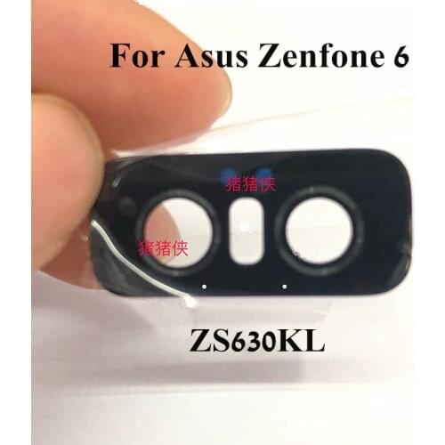 2 Pcs Original Rear Back Camera Glass Lens Cover For ASUS Zenfone 6 ZS630KL Lens Replacement Repair Spare Parts With Stickers