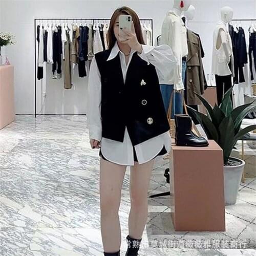 2021 New Autumn Elegant Men Coat Gilet Loose Solid Color Women Vest Fashion Casual High Quality Unisex Waistvest T630