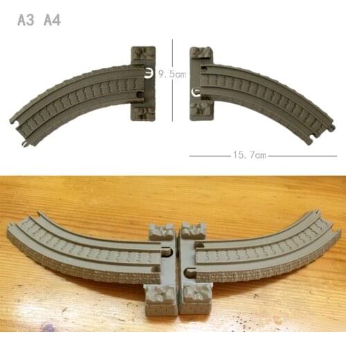 P023 Free shipping 15.7cm Ramp curve track 4pcs/set children track game scene essential accessories kids train toys