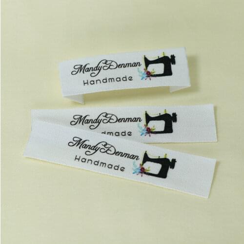 Custom Sewing labels / Brand labels, Custom Clothing Tags, Cotton Ribbon label, Name label (FR020)
