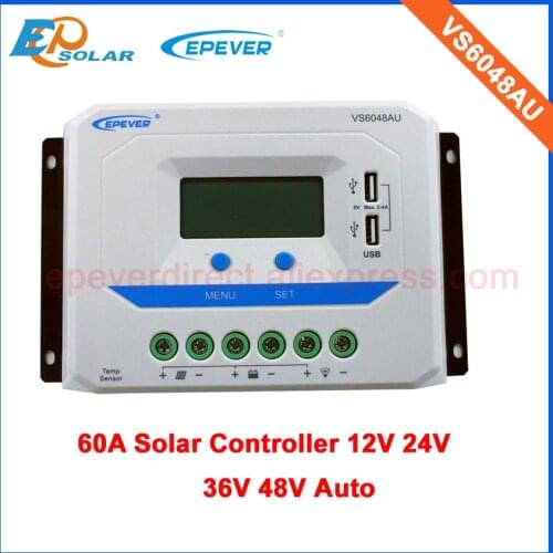 Regulators for home solar panel system use VS6048AU USB output charge for electronic device 60A 60amp