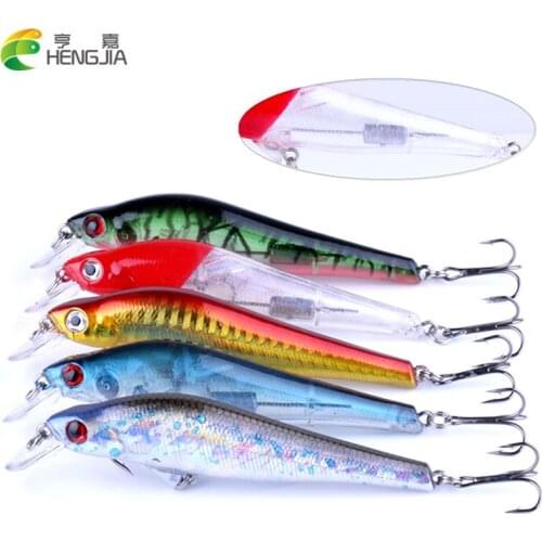 HENGJIA new design 10.8g/0.38oz Minnow fishing Lure Perch Plastic Fishing Bait Lead Inside Diving Wobbler carp FIshing Tackle