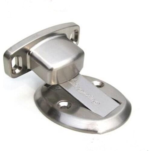 Hidden type zinc alloy door stopper classical door stops strong magnetism plastic uptake Free shipping modern style stain silver