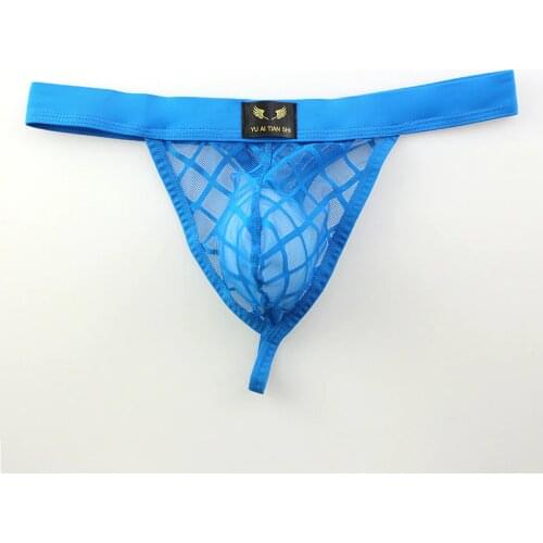 Mens Thongs Exotic Briefs Sexy G-String Tongs Mesh Solid Comfortable Bikini Underwear Bag Bulge Pouch Briefs T-back