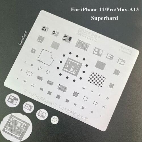 BGA Reballing Stencil for iPhone 11/Pro/Max A13 CPU IC Chip Planting Tin Heat Template Soldering Net