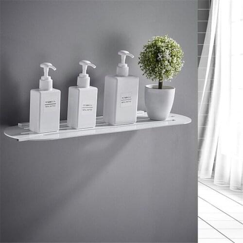 Bathroom Shelves Aluminum Bath Shower Rack Shower Shelf Bath Holder Bolt Inserting Type Corner Shelf bath hardware White/Black