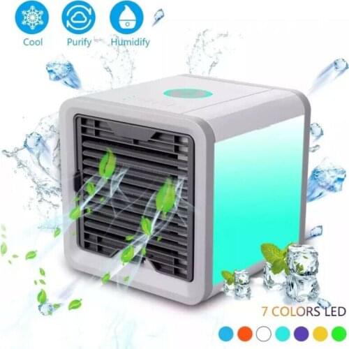 USB Air Cooler 4 Colors Light Desktop Air Cooling Cooler Fan For Home Office Mini Portable Air Conditioner Humidifier Purifier