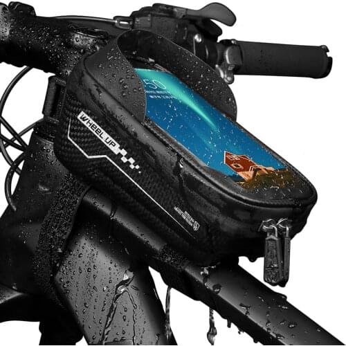 Rainproof Cycling Bycicle Holder Bag Touchscreen GPS MTB Bike Frame Top Tube Big Capacity Storage Phone Pouch Case Support Mount