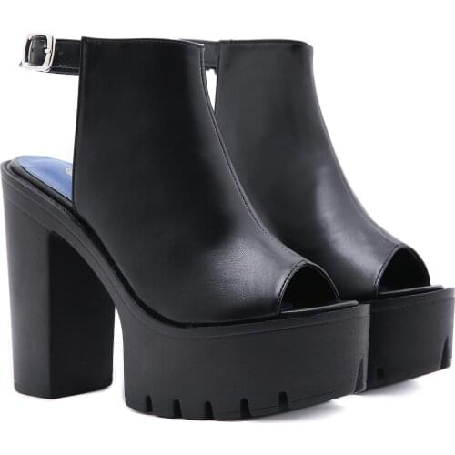 2021 New Fashion Womens Sandals Platform Pumps Heeled Shoes Peep Toe Size 40 41 42 qq033