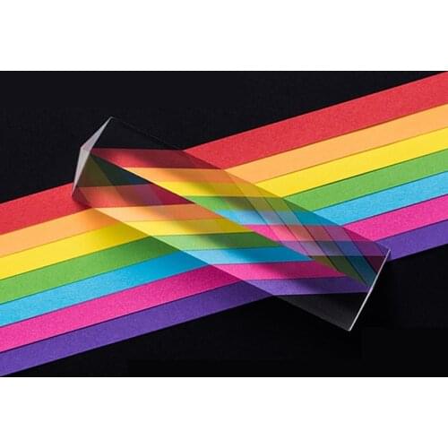1PCS Optical Prisms Glass Portable For study Accessories Rainbow Spectrum Children Gadget Refracted Light Triangular Prism