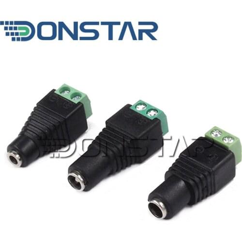 10PCS DC socket plug CCTV Camera 5.5mm x 2.1mm 2.1*5.5 3.5*1.35mm 5.5*2.5mm DC Power Cable Female Plug Connector Adapter Jack