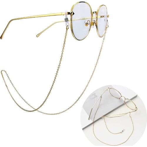 2020 Chic Gold Silver Glasses Chains Sunglasses Lanyard Strap Reading Eyeglass Chain Reading Glasses Cord Holder neck strap Rope