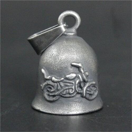 5pcs/lot Newest Biker Tinkle Bell Pendant 316L Stainless Steel Classical Motorcycle Bell Pendant
