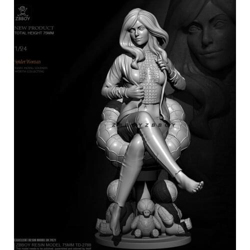 75mm 1/24 Resin model kits figure beauty colorless and self-assembled TD-2788