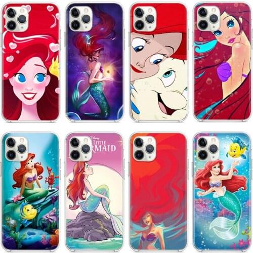 The Little Mermaid For Apple iPhone 12 11 Pro Max mini XS Max XR X 8 7 6 6S Plus 5S SE 2020 Transparent Phone Case