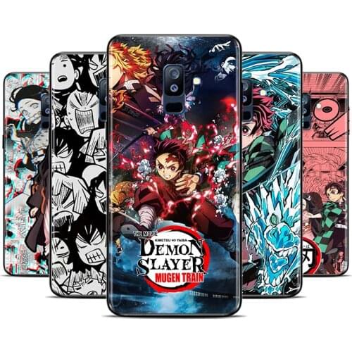 Anime Demon Slayer For Samsung Galaxy A8 A9 A7 A750 A6 A5 A3 A6S A8S Star Plus 2016 2017 2018 Black Soft Phone Case