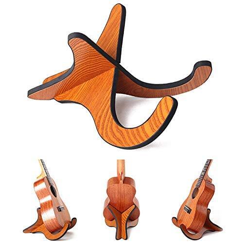 Wood Ukulele Stand Holder Bracket Shelf Mount for Guitar Ukulele Violin Mandolin Banjo Gift box packaging