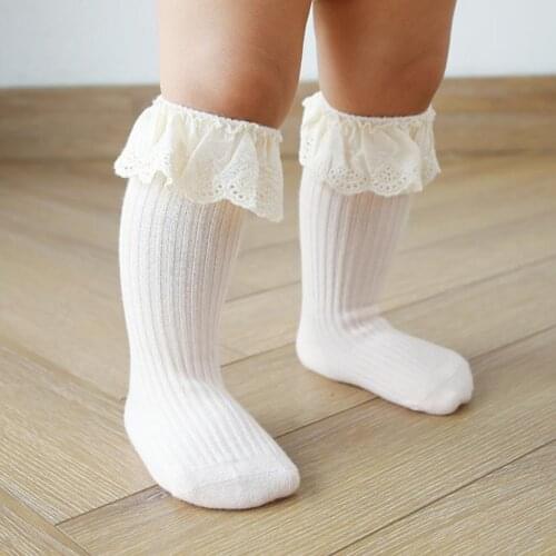 Ma&Baby 0-3Y Newborn Infant Baby Girls Socks Knitted Lace Ruffles Princess Girls Floor Hosiery D509