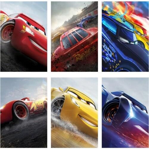 Disney Car Lightning McQueen Cartoon Wall Art Canvas Painting Nordic Posters And Prints Wall Pictures For Living Room Decor