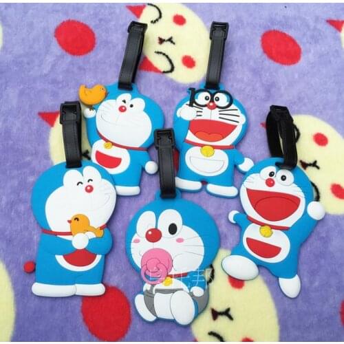Happy Doraemon Style Anime Travel Accessories Luggage Tag Suitcase ID Address Portable Tags Holder Baggage Label Gifts New