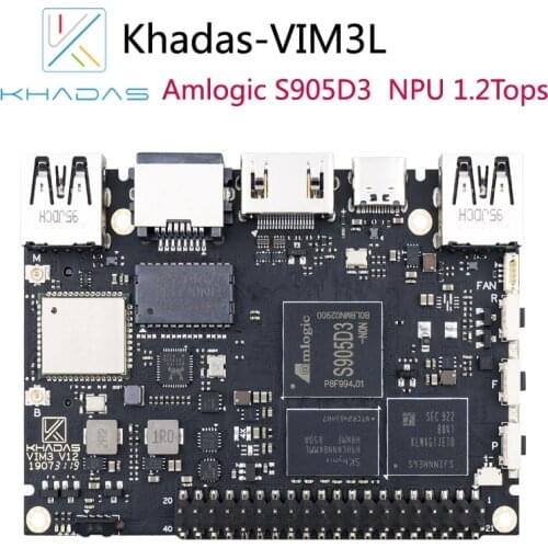 Khadas VIM3L SBC: Amlogic S905D3-N0N Soc With 1.2 TOPS Performance NPU | 2GB + 16GB