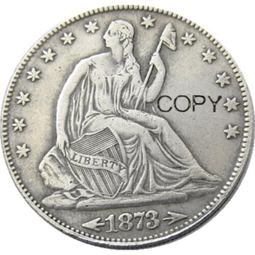 US 1873 P/CC Liberty Seated Half Dollar Silver Plated Copy Coins