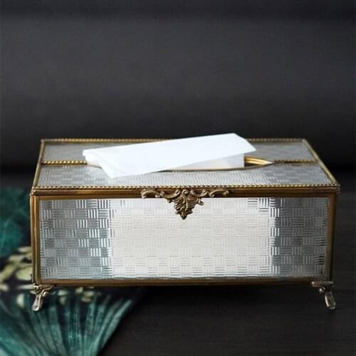 Cellophane tissue box Napkin box Ice pattern household products Home Decoration Living room decoration Desktop accessories