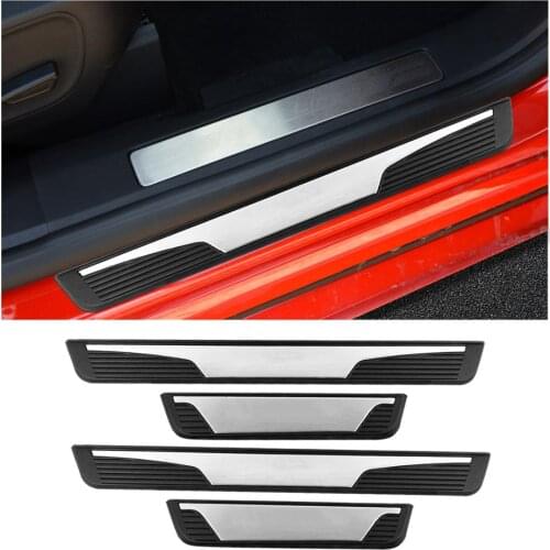 LFOTPP Car Stainless Steel Door Sill Cover For Escape/KUGA 2020 Front Rear Door Door Sill Trim Strip Auto Accessories 4 Pcs