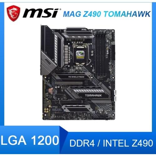 MSI MAG Z490 TOMAHAWK Motherboard LGA 1200 Intel Z490 128GB 1200 DDR4 PCI-E 4.0 Ten generations Core/Pentium/Celeron CPU