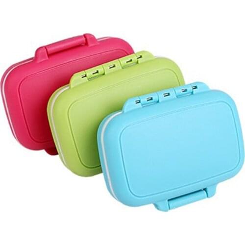 Tiny Pill Box Portable Travel Vitamin Case Storage Organizer With Removable Pill Container Multifunctional Storage Box