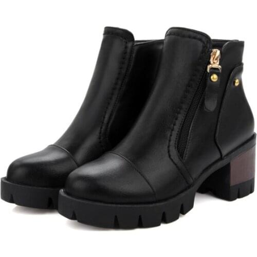 Big SizeFashionable and simple zipper boots boots women shoes ankle boots for women ladies boots shoes woman winter