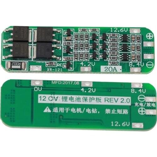 Battery Protection Board Bms 3 Series 12.6v 20a Lithium Battery Protection Board (with Recovery Function-auto Recovery)