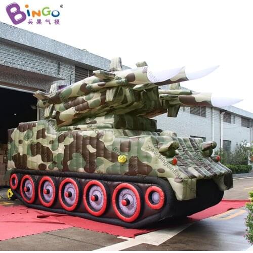 Attractive 7x2.8x3.8mH inflatable missile tank for event showing / Fancy design missile tank balloon for display toys