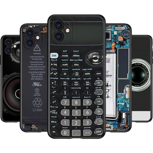 Silicone Cover Battery Camera Calculator For Apple IPhone 12 Mini 11 Pro XS MAX XR X 8 7 6S 6 Plus 5S SE Phone Case