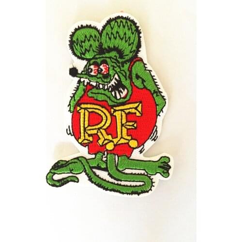 One piece RF rat fink ratfink mouse jacket patches for clothing rock patch husky set