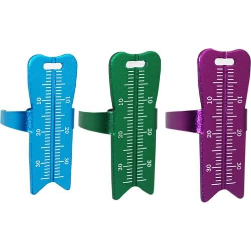 1/3PC Dental Rulers Finger Ruler Measuring Tool Aluminium Dentist Endo Finger Rulers Measure Scale Endodontic Dental Instruments