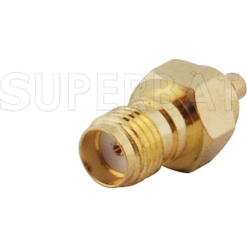 Superbat 5pcs SMA-MMCX Adapter SMA Jack to MMCX Plug Straight Coax Connector