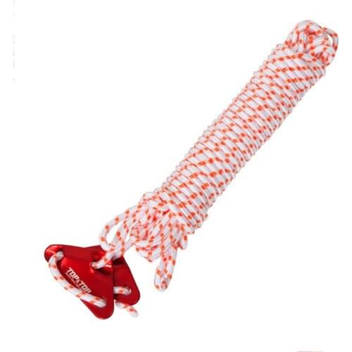 Outdoor 10m high-strength tent rope 6mm canopy drawstring Free 2 large triangle buckles Korean camping equipment Clothesline