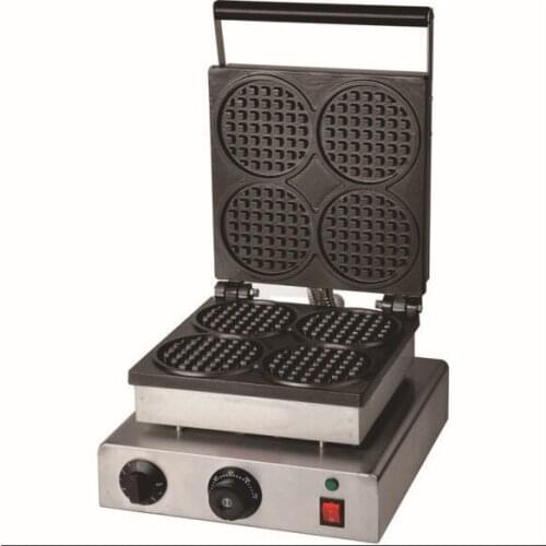 110v/220V Electric four pieces Circle Waffle Maker Commercial lolly waffle maker