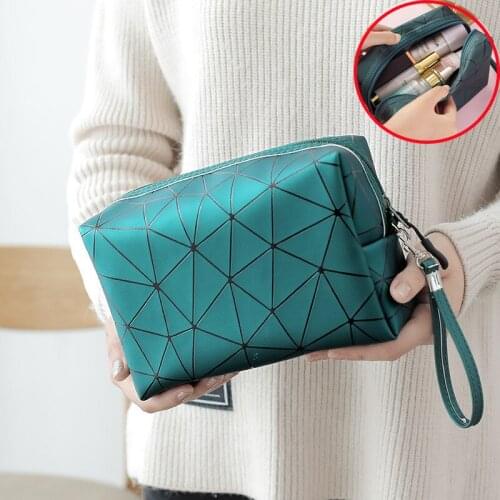 Waterproof PU Cosmetic Makeup Bag Travel Toiletry Organizer Pouch Zipper Lipstick Storage Women Portable Washing Make Up Bags