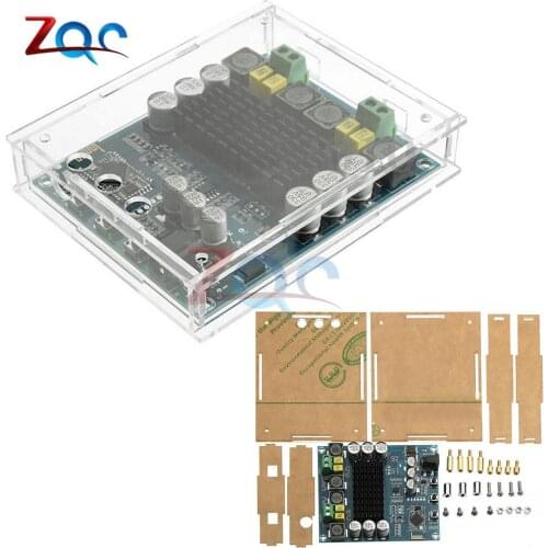 XH-M548 2 Channel 2x120W TPA3116D2 Bluetooth 4.0 Digital Audio HiFi Amplifier Board DC 12V -24V with Acrylic Case