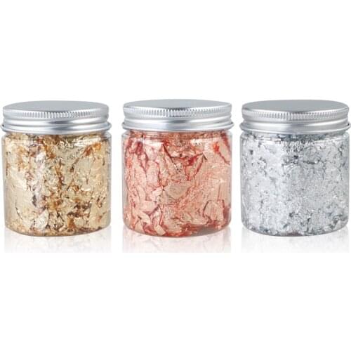 1/3g Imitation Gold Sliver Copper Foil Sequins Glitters Craft Leaf Flake Sheets Bulk Foil Paper For Gilding DIY Nail Art Decor