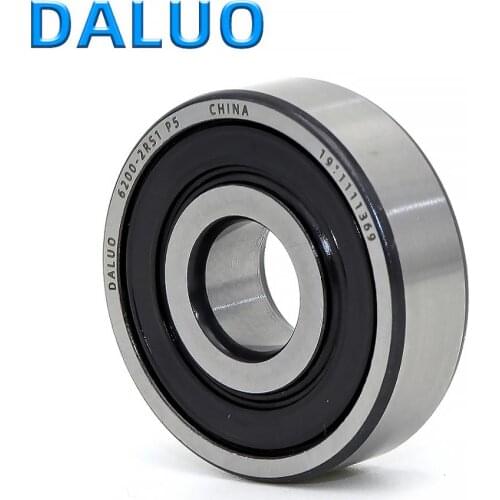 1PCS 6200-2RS1 P5 10X30X9 DALUO Bearing 6200 6200RS 6200-2RS ABEC-5 Single Row Deep Groove Ball Bearings Metric