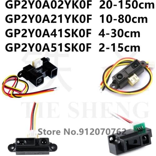 1PCS/LOT GP2Y0A02YK0F 20-150cm GP2Y0A21YK0F 10-80cm GP2Y0A41SK0F 4-30cm GP2Y0A51SK0F 2-15cm Infrared distance sensor