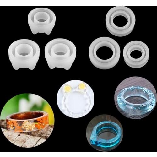 1pcs poxy Resin Kit Silicone Mold Ring Molds 3 Sizes DIY Jewelry Rings 16/16.6/17mm Handmade Gifts Accessories Finding