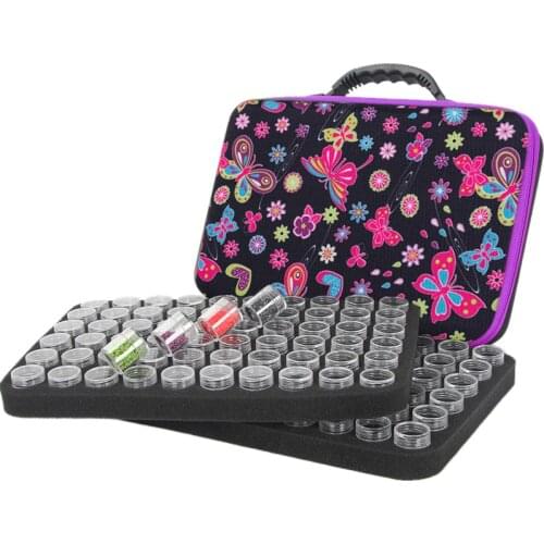 120/60/30/15 Diamond Painting Accessories Container Zipper Storage Bag New Bottles Of Suitcase 5D Butterfly Embroidery Tool