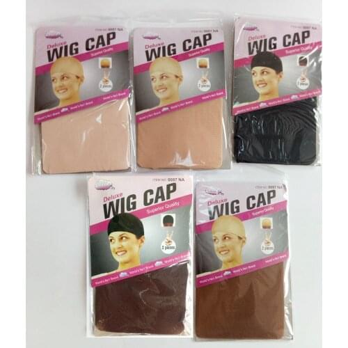 24pieces(12bags) hair net wig liner cheap wig caps for making wig spandex net elastic dome wig cap free shipping